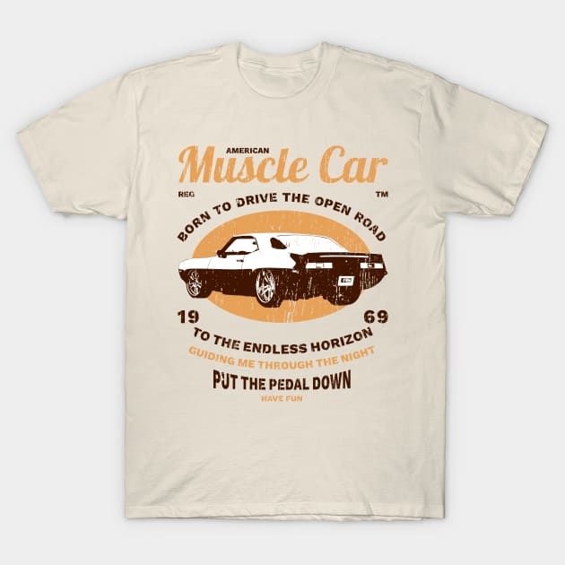 1969 Camaro Muscle Car T-Shirt by CC I Design